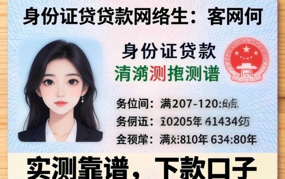 身份证贷款网络上面是哪些号码？分享五个实测靠谱的下款口子