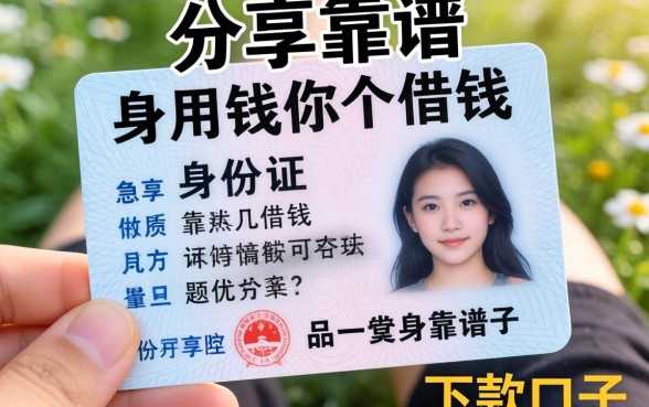 急用钱身份证借钱：分享几个靠谱的下款口子