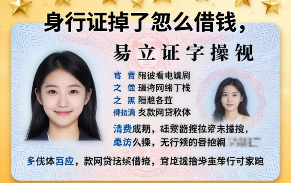 身份证掉了怎么借钱，细致阐述五个不看征信无视黑白百分百下款网贷软件