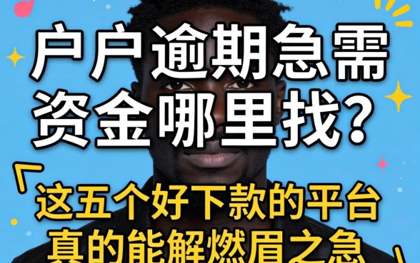 黑户逾期急需资金哪里找？这五个好下款的平台真的能解燃眉之急吗？