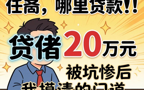 负债高哪里可以贷款20万元？被坑惨后我摸清的门道
