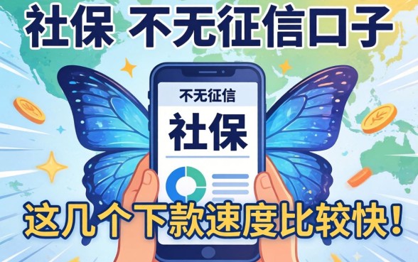 汇总只看社保 不看征信的口子，这几个下款速度比较快