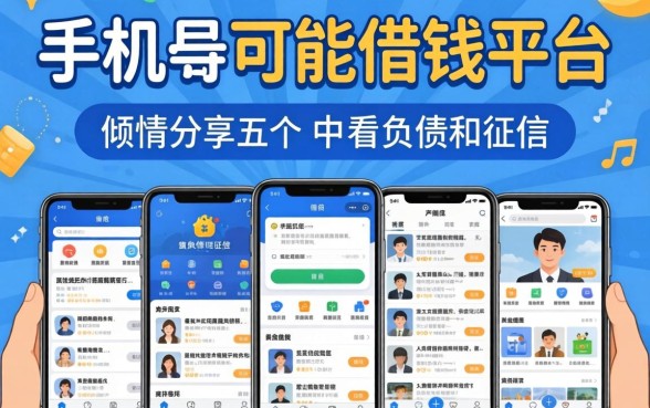 有手机号就能借钱的平台，倾情分享五个不看负债和征信的app