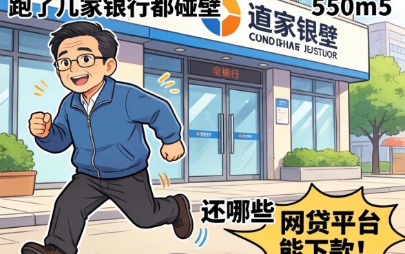 今年55岁了，跑了几家银行都碰壁，还有哪些网贷平台能下款？