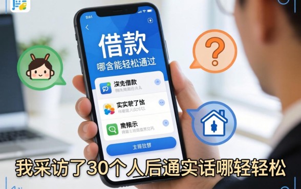 手机app借款哪个能轻松通过？我采访了30个人后说实话