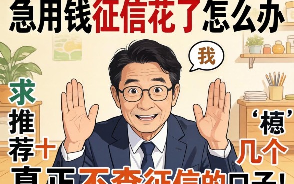 急用钱征信花了怎么办？求推荐几个真正不查征信的口子！