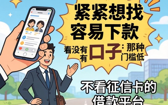 手头紧想找容易下款的口子，有没有那种门槛低、不看征信的借款平台推荐？