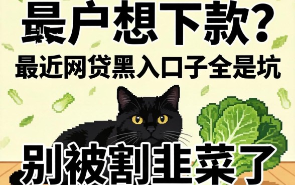 黑户想下款？最近网贷黑户口子全是坑，别被割韭菜了