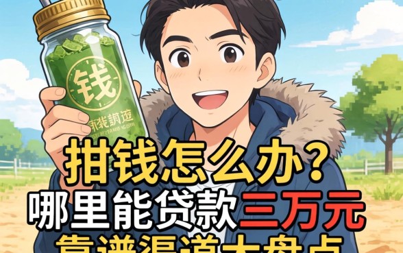 急需用钱怎么办?哪里能贷款三万元?靠谱渠道大盘点