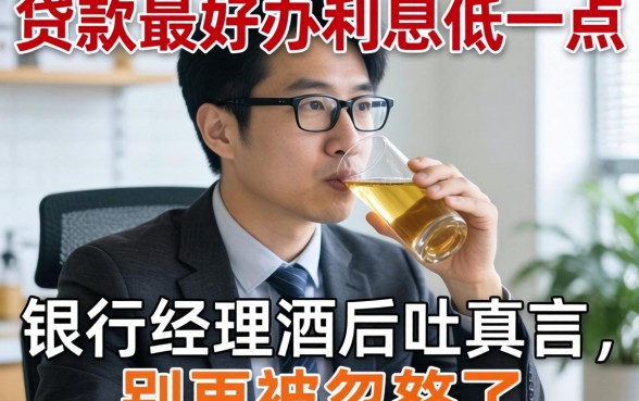 什么贷款最好办利息低一点？银行经理酒后吐真言，别再被忽悠了