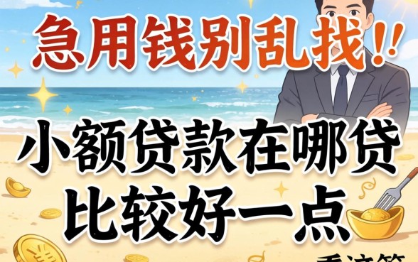 急用钱别乱找,小额贷款在哪贷比较好一点看这篇