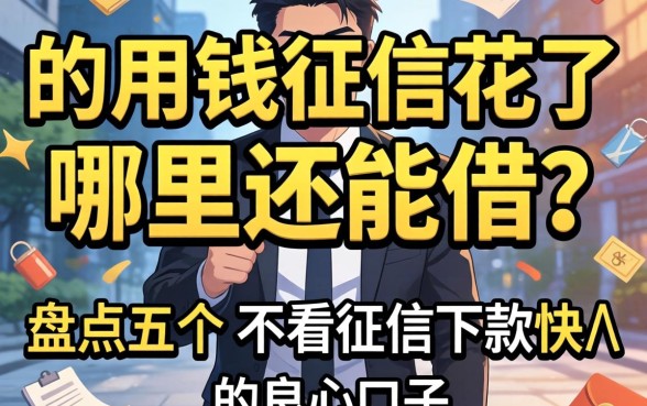 急用钱征信花了哪里还能借？盘点五个不看征信下款快的良心口子