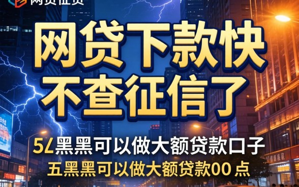 哪家网贷下款快不查征信了，详细阐述五个黑户可以做大额贷款口子