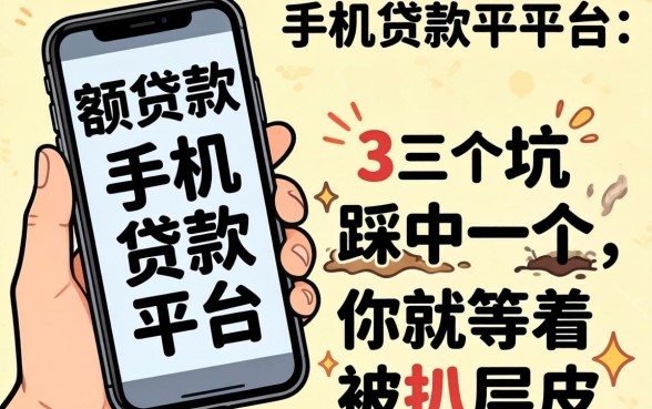 小额贷款手机贷款平台：这3个坑踩中一个，你就等着被扒层皮