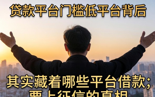 我发现新上线贷款平台门槛低平台背后，其实藏着哪些平台借款要上征信的真相