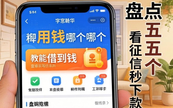 急用钱手机上哪个软件能借到钱？盘点五个不看征信秒下款的口子