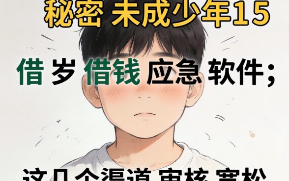 揭秘未成年15岁借钱应急软件，这几个渠道审核宽松