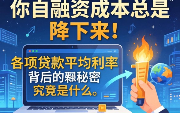 为什么你的融资成本总是降不下来？各项贷款平均利率背后的秘密究竟是什么？