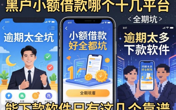 我试了十几个平台，发现黑户小额借款哪个好全是坑，逾期太多能下款软件只有这几个靠谱