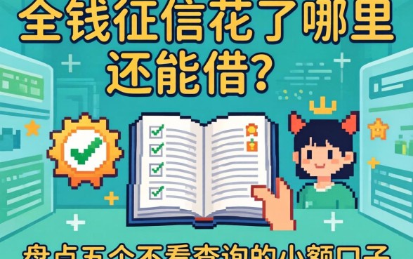 急需用钱征信花了哪里还能借？盘点五个不看查询的小额口子