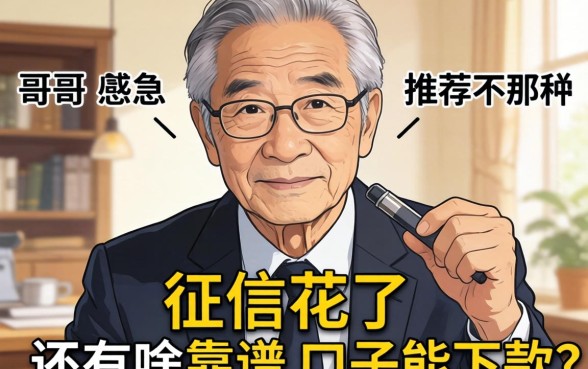 老哥们救急！征信花了还有啥靠谱的口子能下款？求推荐不套路的那种！