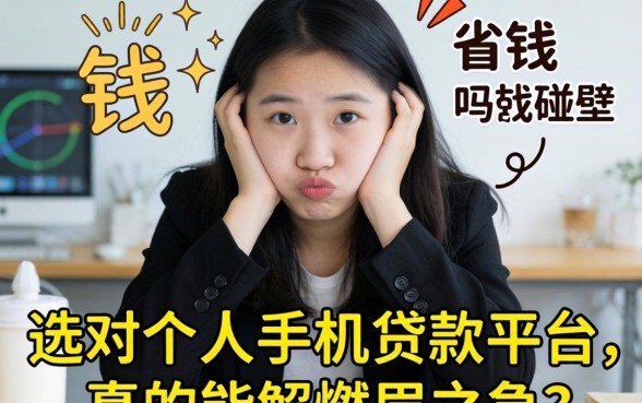 急需用钱却四处碰壁？选对个人手机贷款平台，真的能解燃眉之急吗？