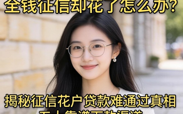 急需用钱征信却花了怎么办？揭秘征信花户贷款难通过的真相与五大靠谱下款渠道
