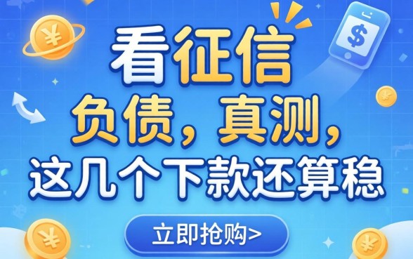 哪个平台不看征信和负债？实测这几个下款还算稳
