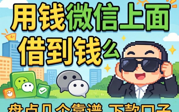 急用钱微信上面能借到钱么?盘点几个靠谱的下款口子