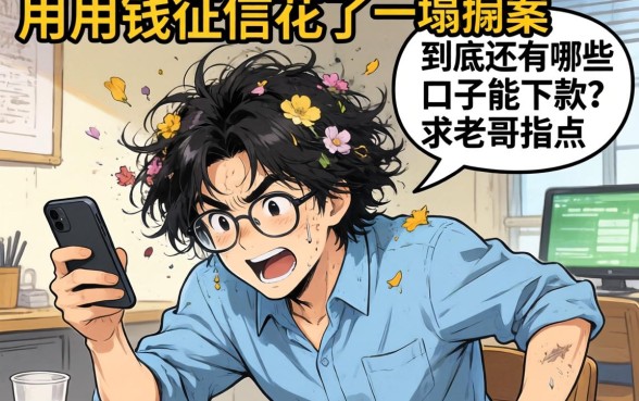 急用钱征信花了一塌糊涂，到底还有哪些口子能下款？求老哥指点！