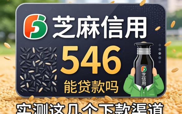 芝麻信用546能贷款吗？实测这几个下款渠道