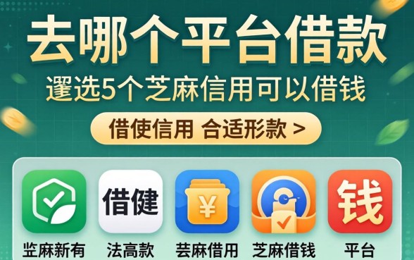 负债高去哪个平台借款合适，遴选5个芝麻信用可以借钱的平台