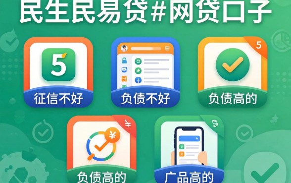 类似民生民易贷的网贷口子，规整5个征信不好负债高的app