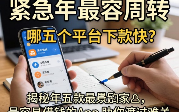 手头紧急需周转？哪五个平台下款快？揭秘2026年五款最容易借钱的app助你渡过难关