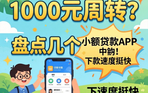 急需1000元周转？盘点几个小额贷款app，下款速度挺快