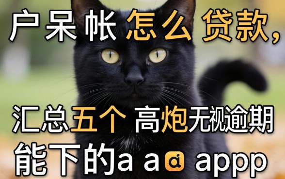 黑户呆帐怎么贷款，汇总五个高炮无视逾期能下的app