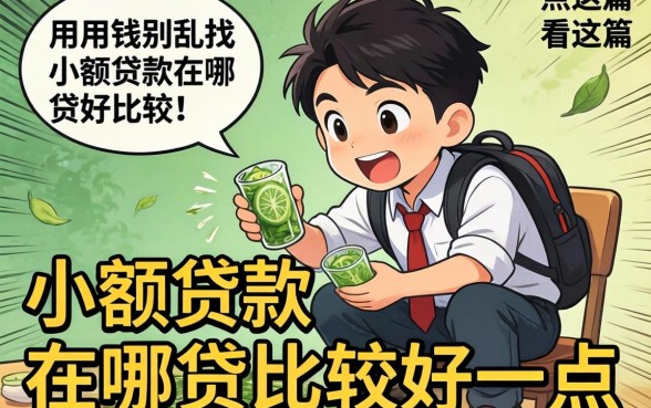 急用钱别乱找,小额贷款在哪贷比较好一点看这篇