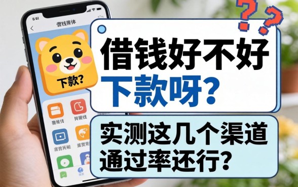 手机借钱好不好下款呀？实测这几个渠道通过率还行