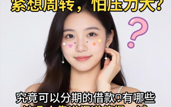 手头紧想周转却怕压力大？究竟可以分期的借款有哪些？这几个靠谱渠道值得一试