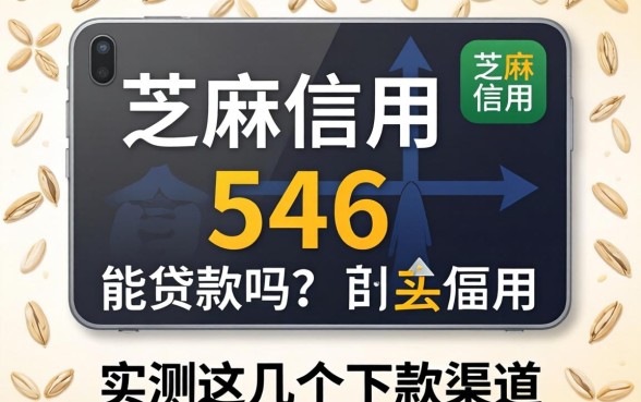 芝麻信用546能贷款吗？实测这几个下款渠道