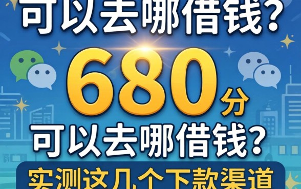 微信分680分可以去哪借钱？实测这几个下款渠道