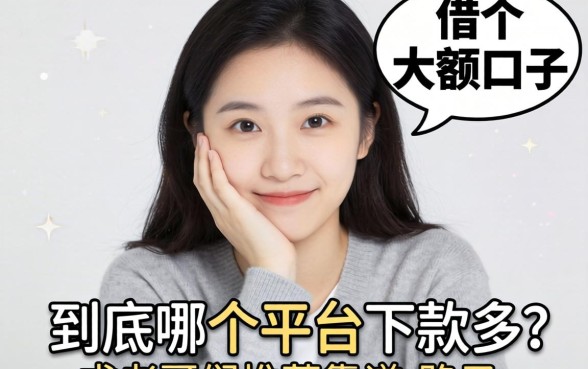 手头紧想借个大额口子，到底哪个平台下款多？求老哥们推荐靠谱的路子！