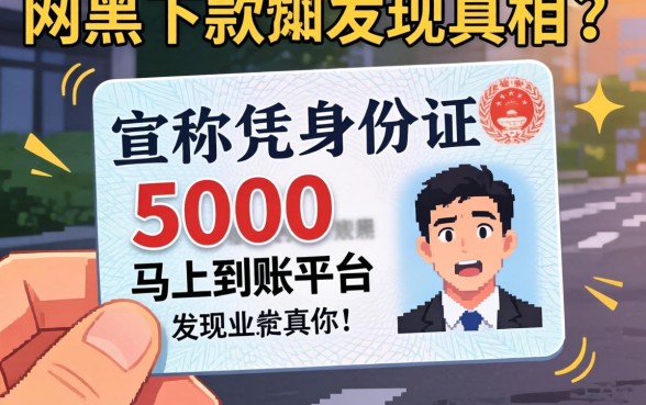我试了那些宣称凭身份证5000马上到账的平台,发现网黑下款的真相很意外