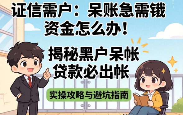 征信黑户且有呆账急需资金怎么办?揭秘黑户呆帐贷款必出帐的实操攻略与避坑指南