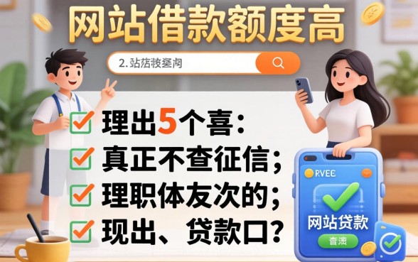 哪个网站借款额度高，理出5个真正不查征信的贷款口子