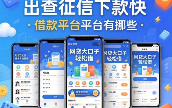 不查征信下款快的借款平台有哪些，陈列5个网贷大口子轻松借软件