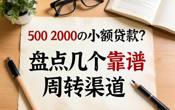 急需500-2000的小额贷款？盘点几个靠谱周转渠道