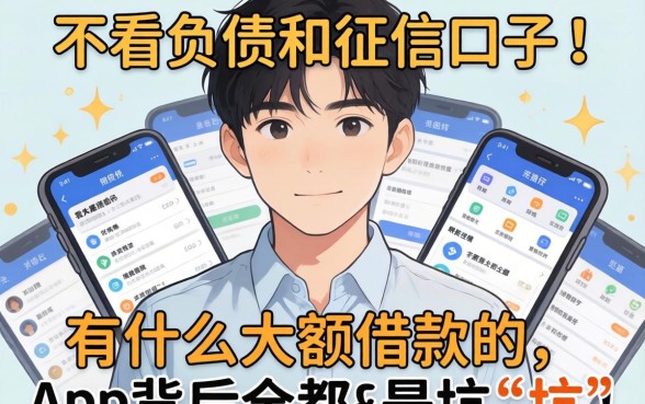 我试了所谓不看负债和征信的口子，发现有什么大额借款的app背后全是坑