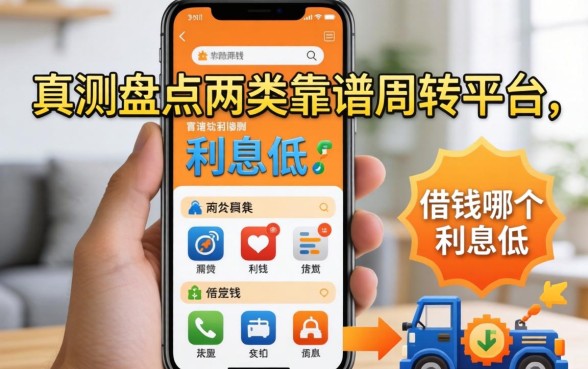 手机上借钱哪个利息低?实测盘点两类靠谱周转平台