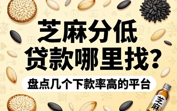 芝麻分低的贷款哪里找?盘点几个下款率高的平台